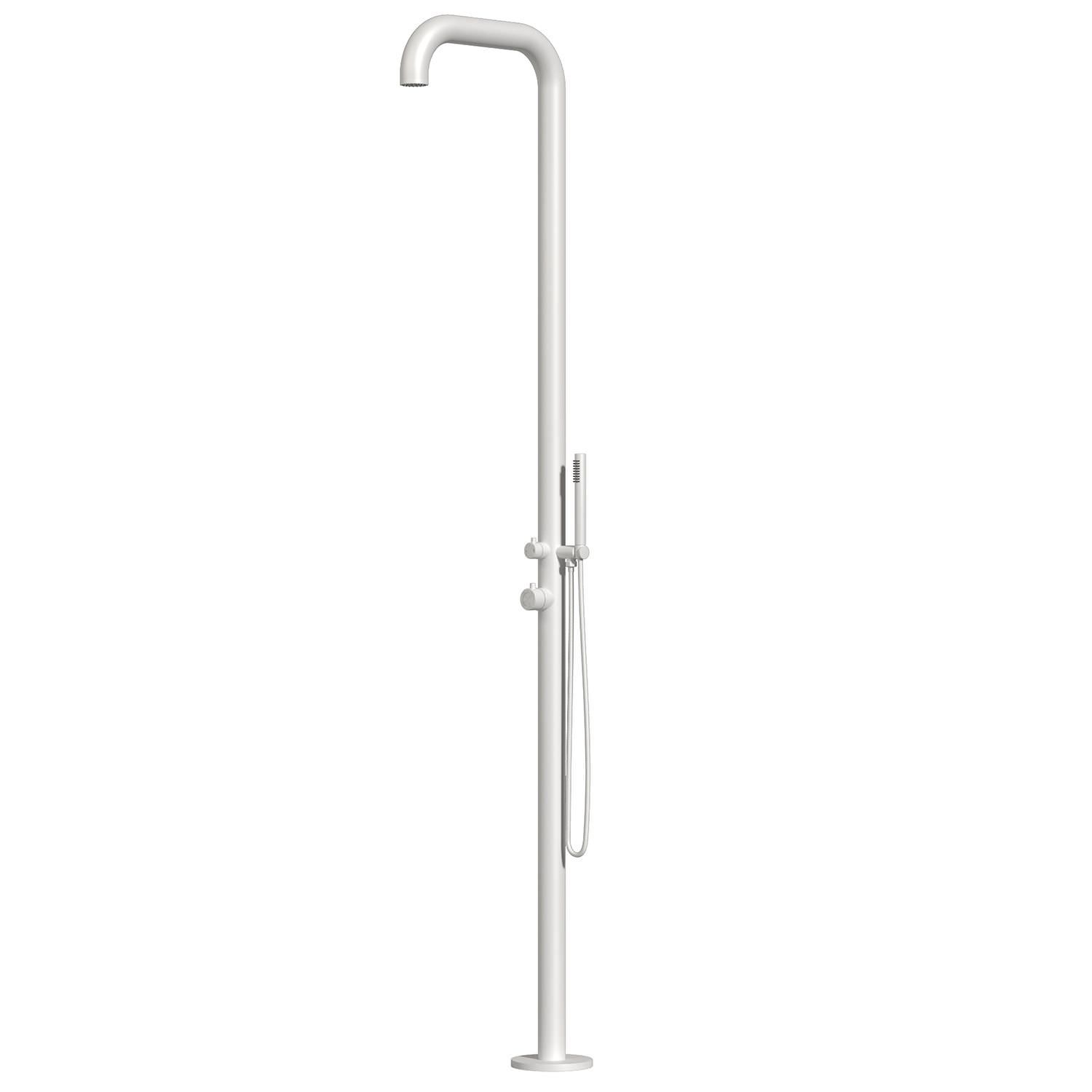 Sined Chia Doccia da Esterno Bianca 230 cm inox