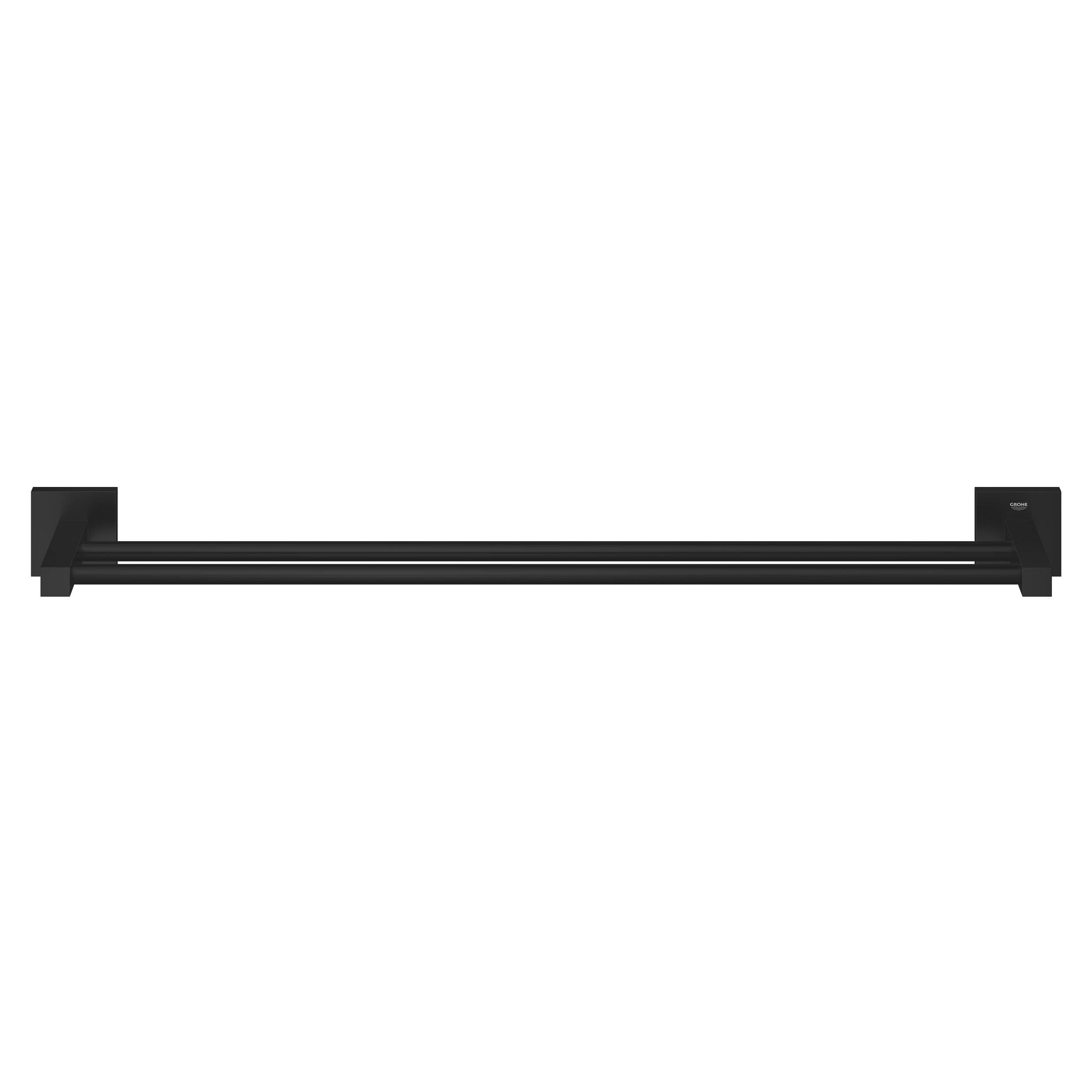 GROHE Start Cube 411042430 portasciugamani doppio nero opaco 654 mm