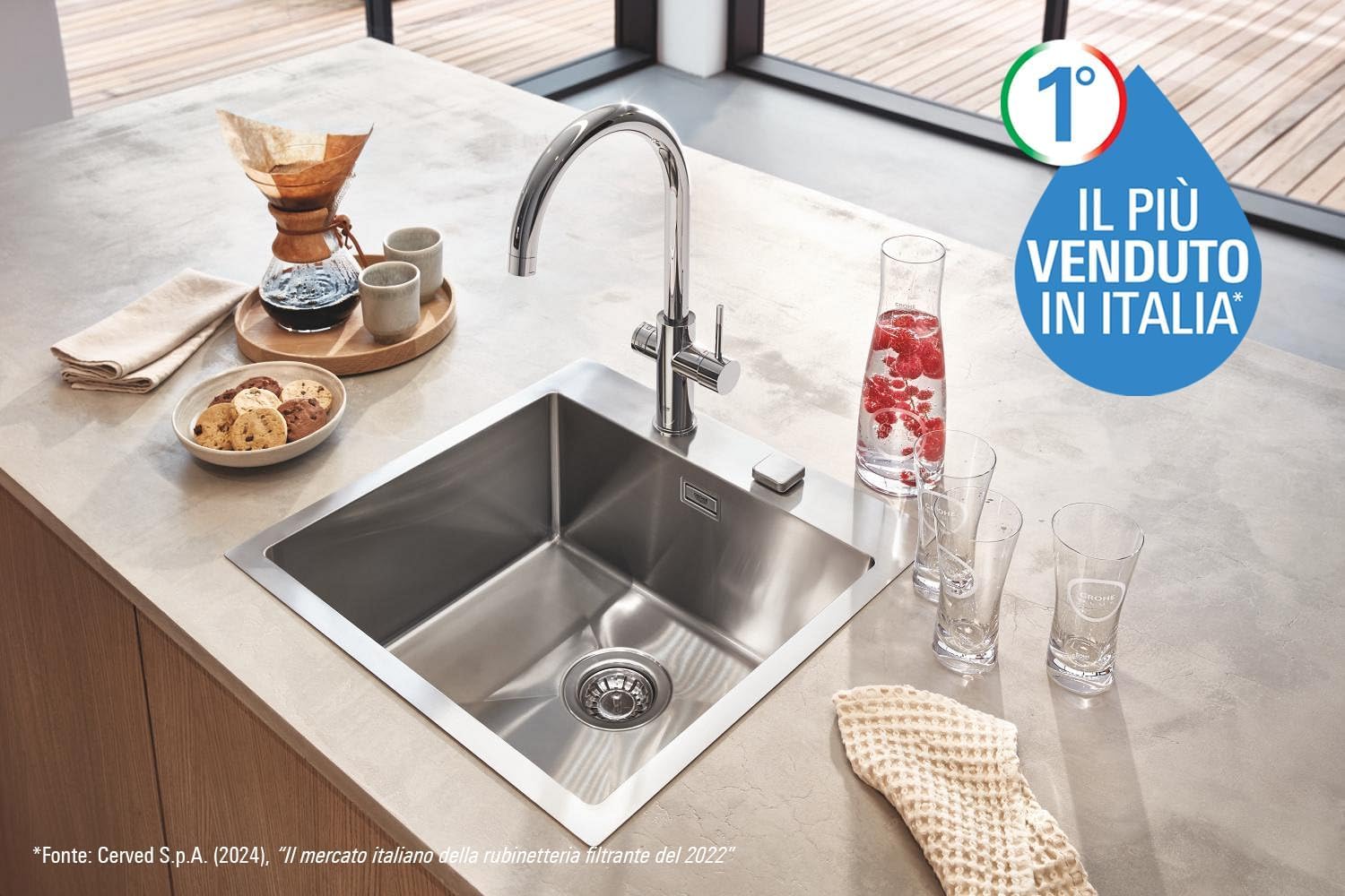Grohe Blue Home 31455001 Miscelatore Cucina Bocca C Cromo
