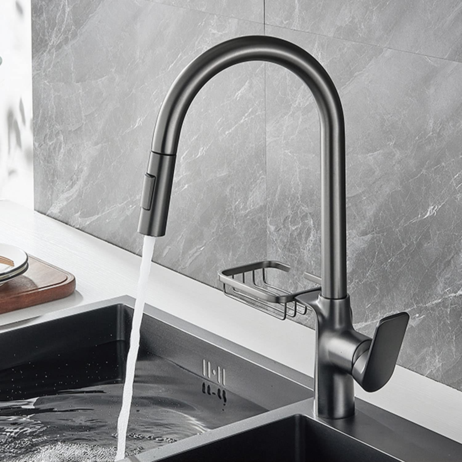 Solvex SP-10044-G rubinetto cucina grigio acciaio inox