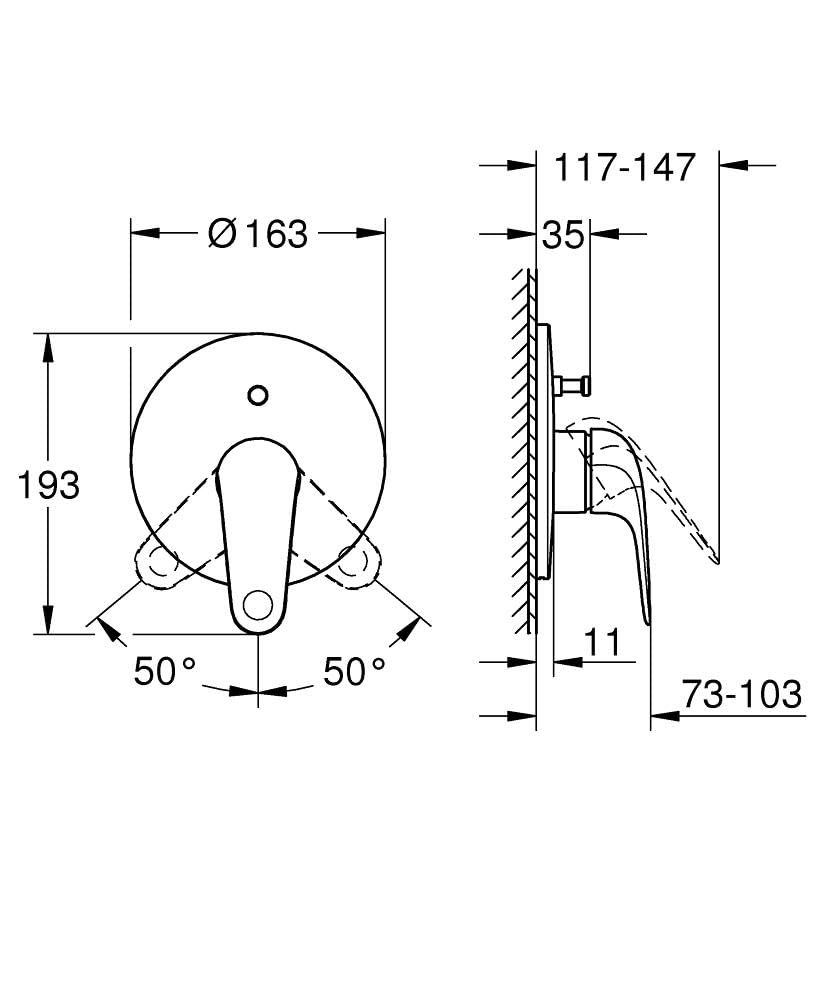 GROHE Swift 24336001 miscelatore doccia incasso cromo