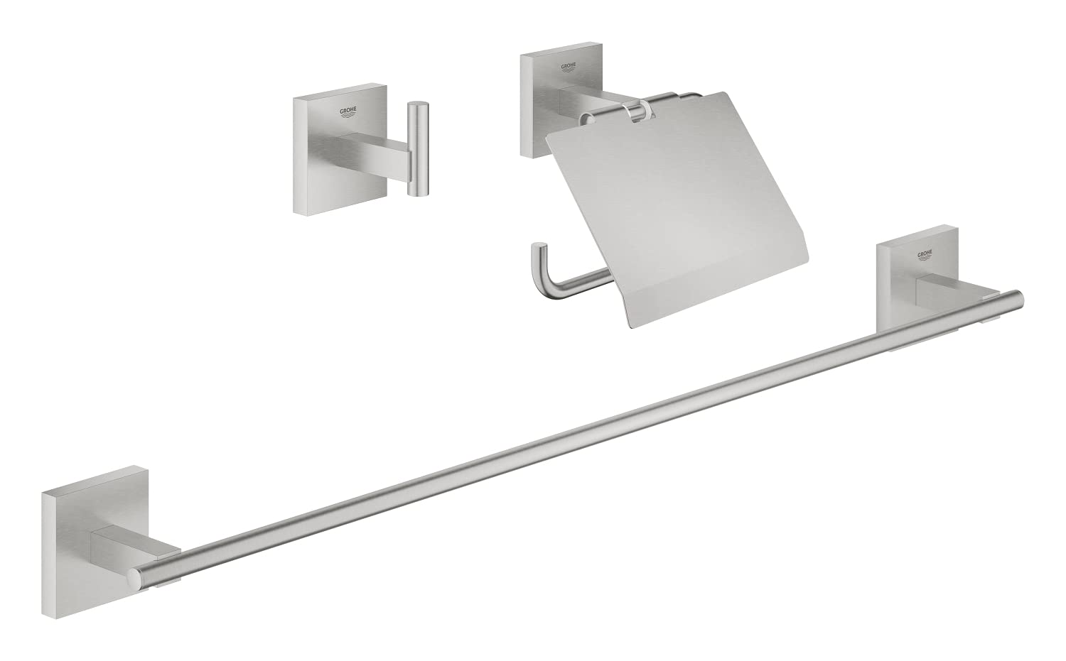 GROHE Start Cube 411242430 set accessori bagno nero opaco 3in1