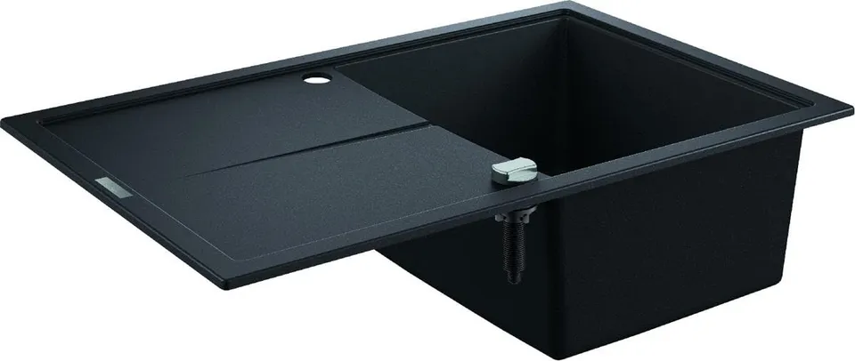 GROHE K400 Lavello Cucina Granito Nero 78x50 con Gocciolatoio