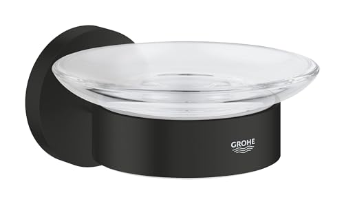 Grohe Start 411932430 Portasapone Vetro Nero Opaco 125 mm