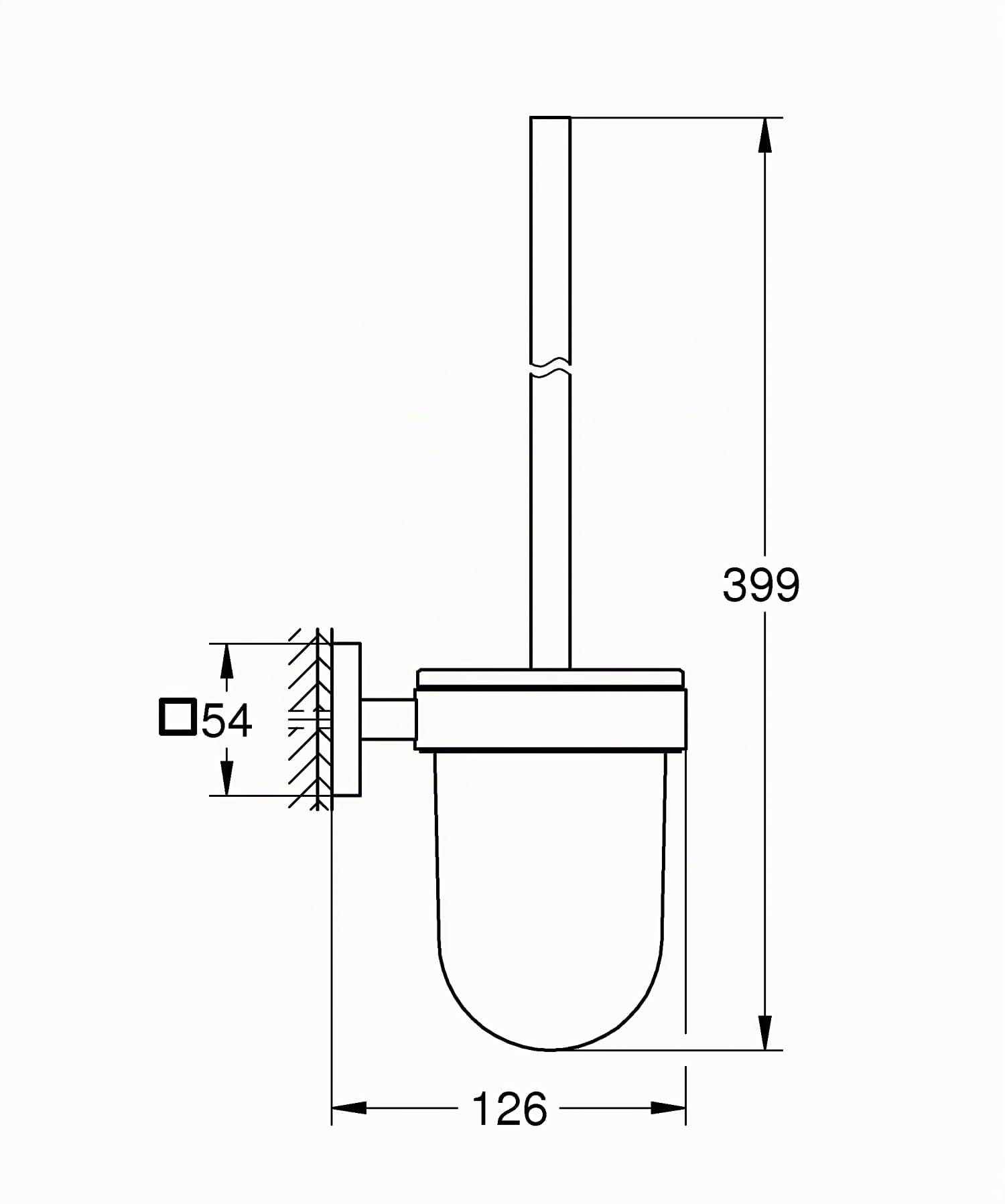Grohe Start Cube 40977000 portascopino cromo fissaggio nascosto