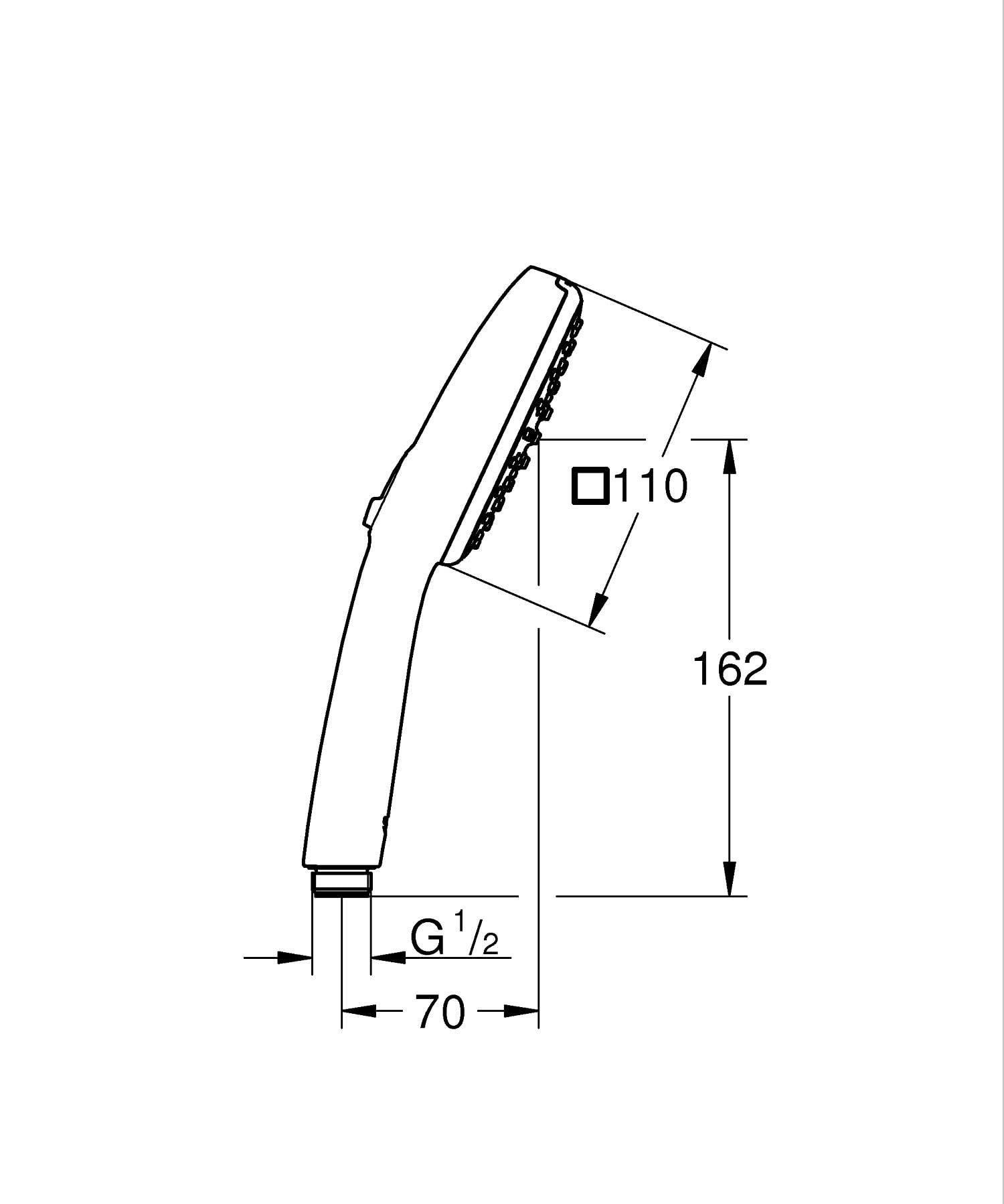 GROHE Vitalio Comfort 263972431 doccino 2 getti nero opaco