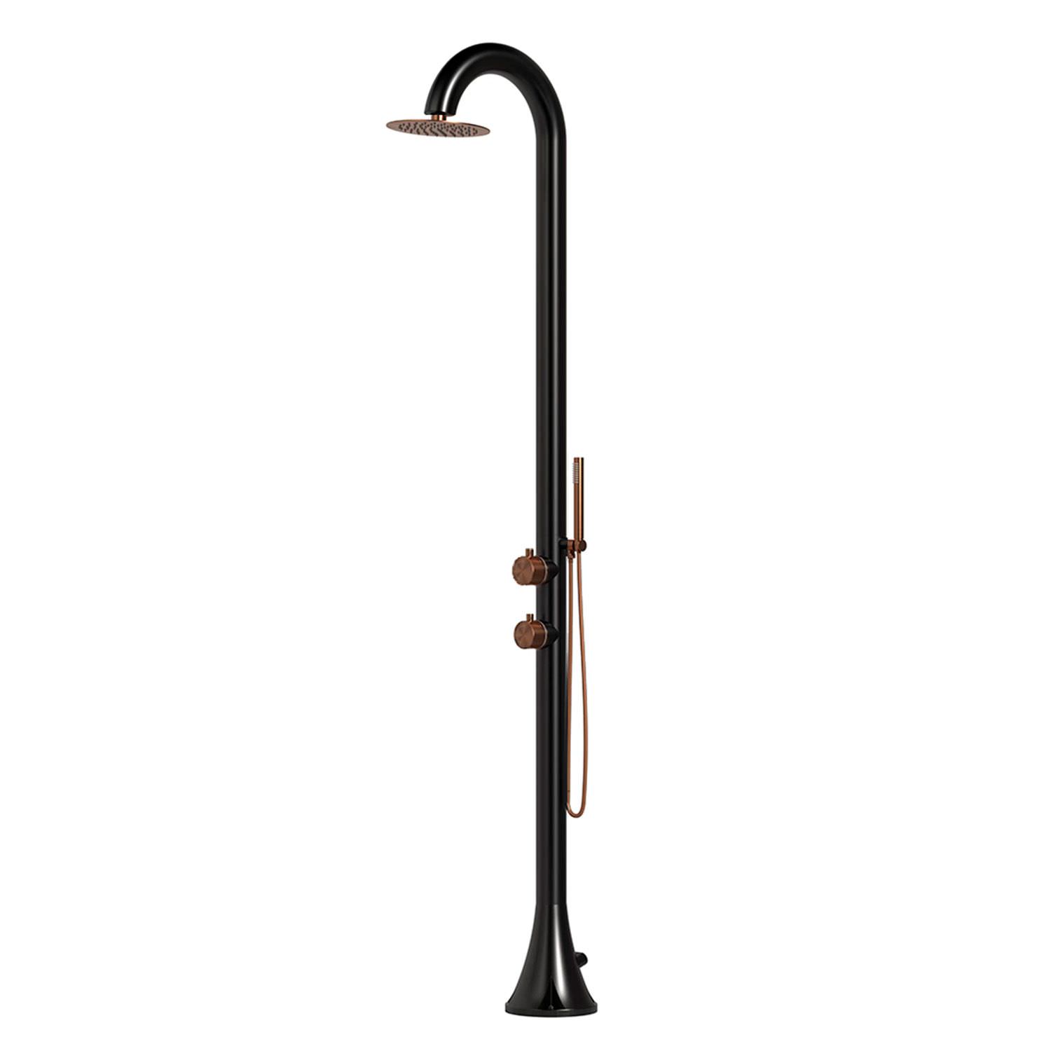 Sined Luna Duo Nera doccia da esterno acqua calda e fredda