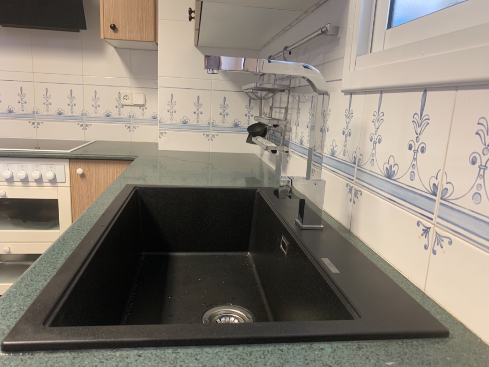 GROHE K700 80-C Lavello Cucina 78x50 Granite Black con Gocciolatoio