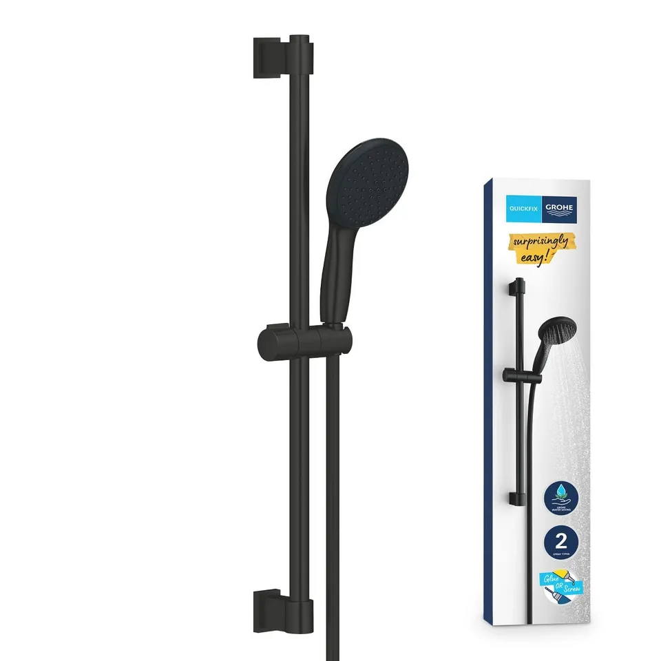 GROHE Vitalio Start Set Doccia Saliscendi 2 Getti Nero Opaco