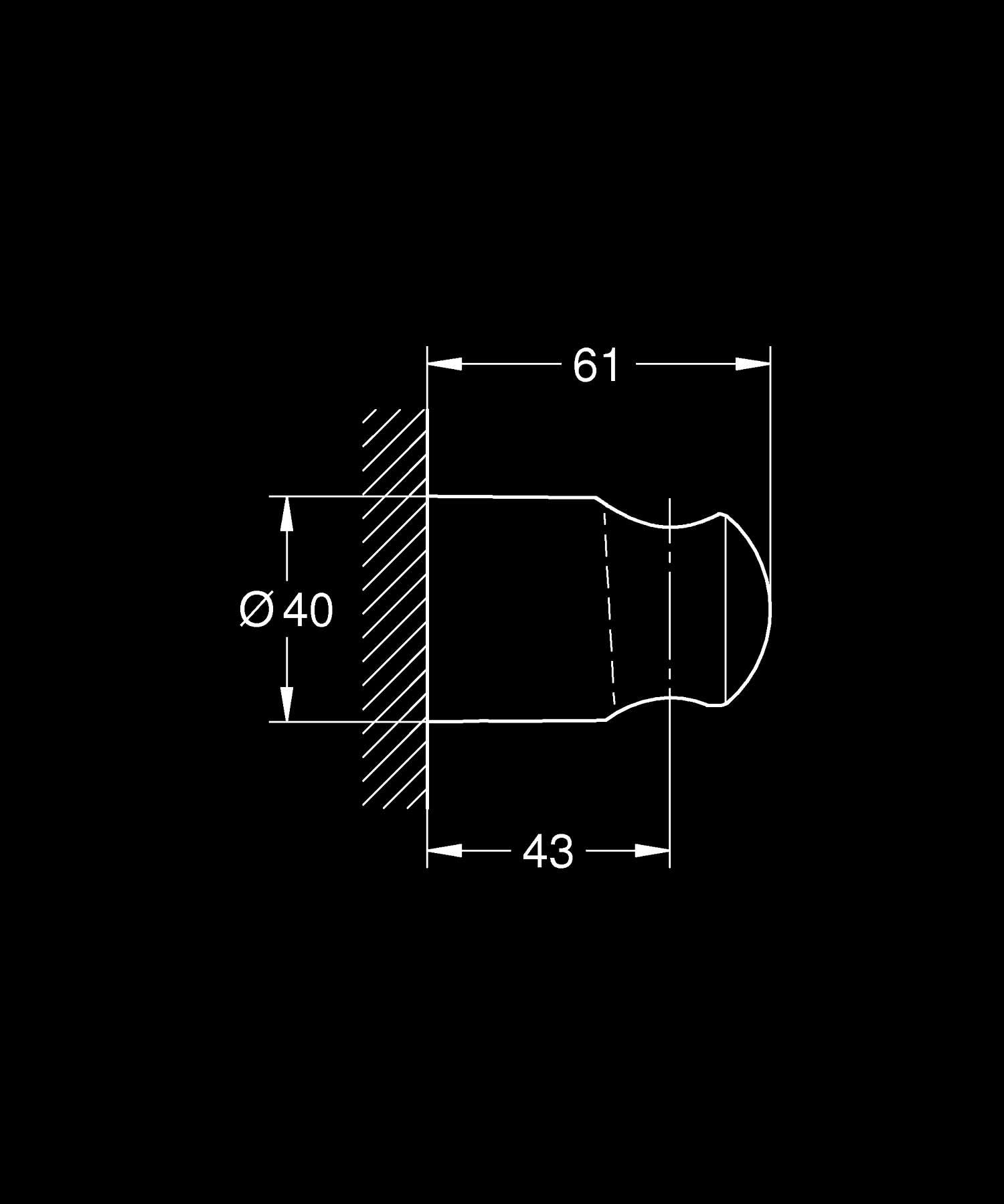 Grohe Vitalio Universal 279582430 supporto doccia nero opaco