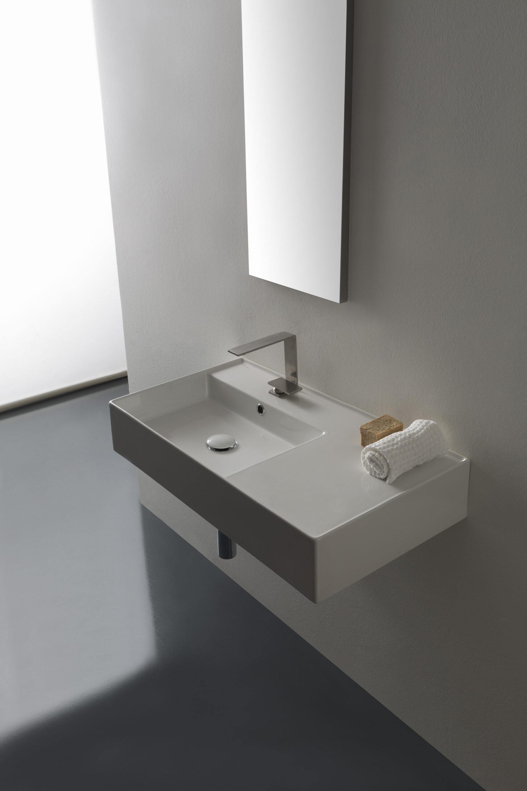 Scarabeo Teorema 2.0 80 Shelf DX lavabo sospeso