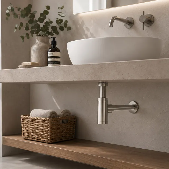Sined SIFONE-LEVANTE-INOX sifone lavabo bidet salvaspazio