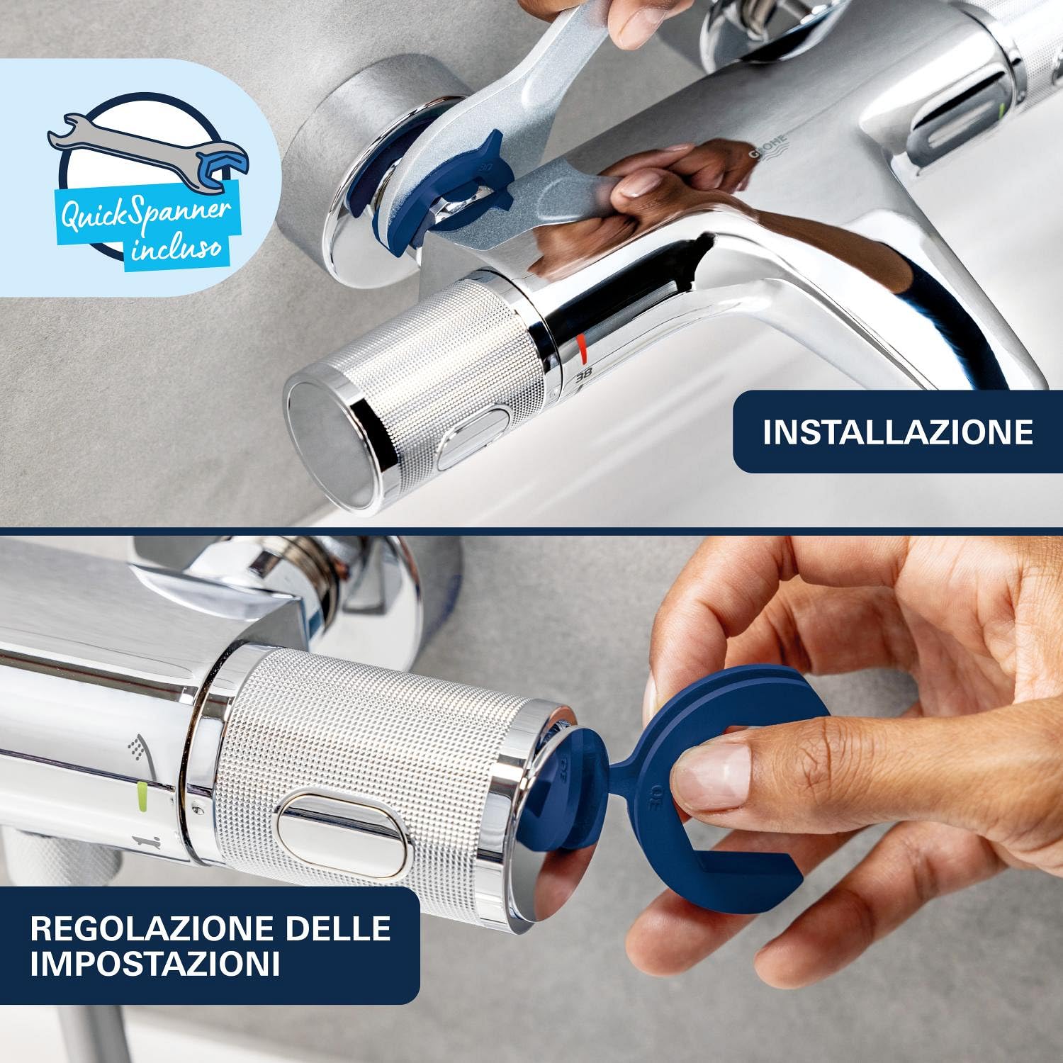 Grohe Precision Feel 34790000 Termostatico Doccia EcoButton