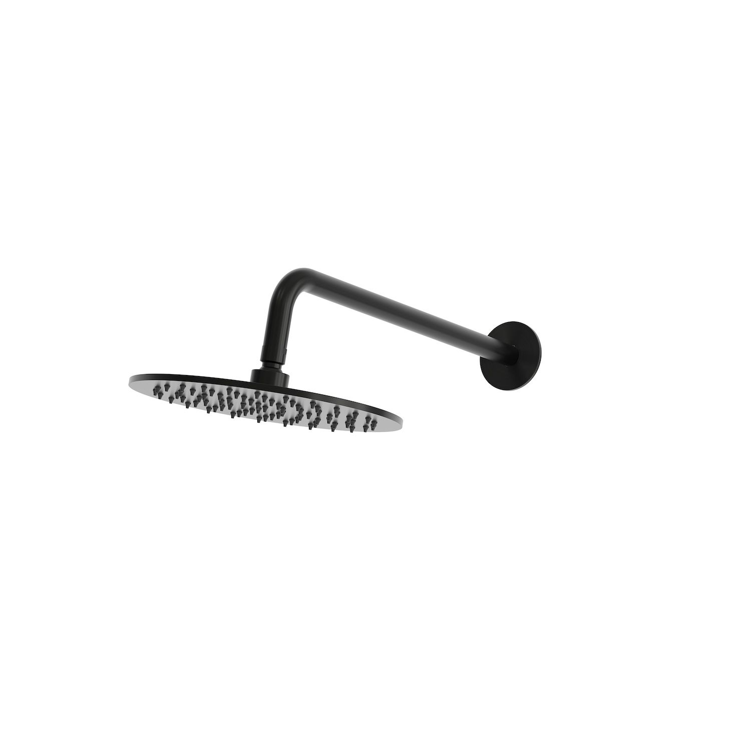 Sined Levante 25 kit soffione a parete nero 25 cm inox 316L