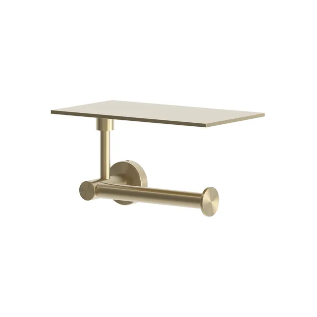 Sined Levante portarotolo bagno oro con mensola