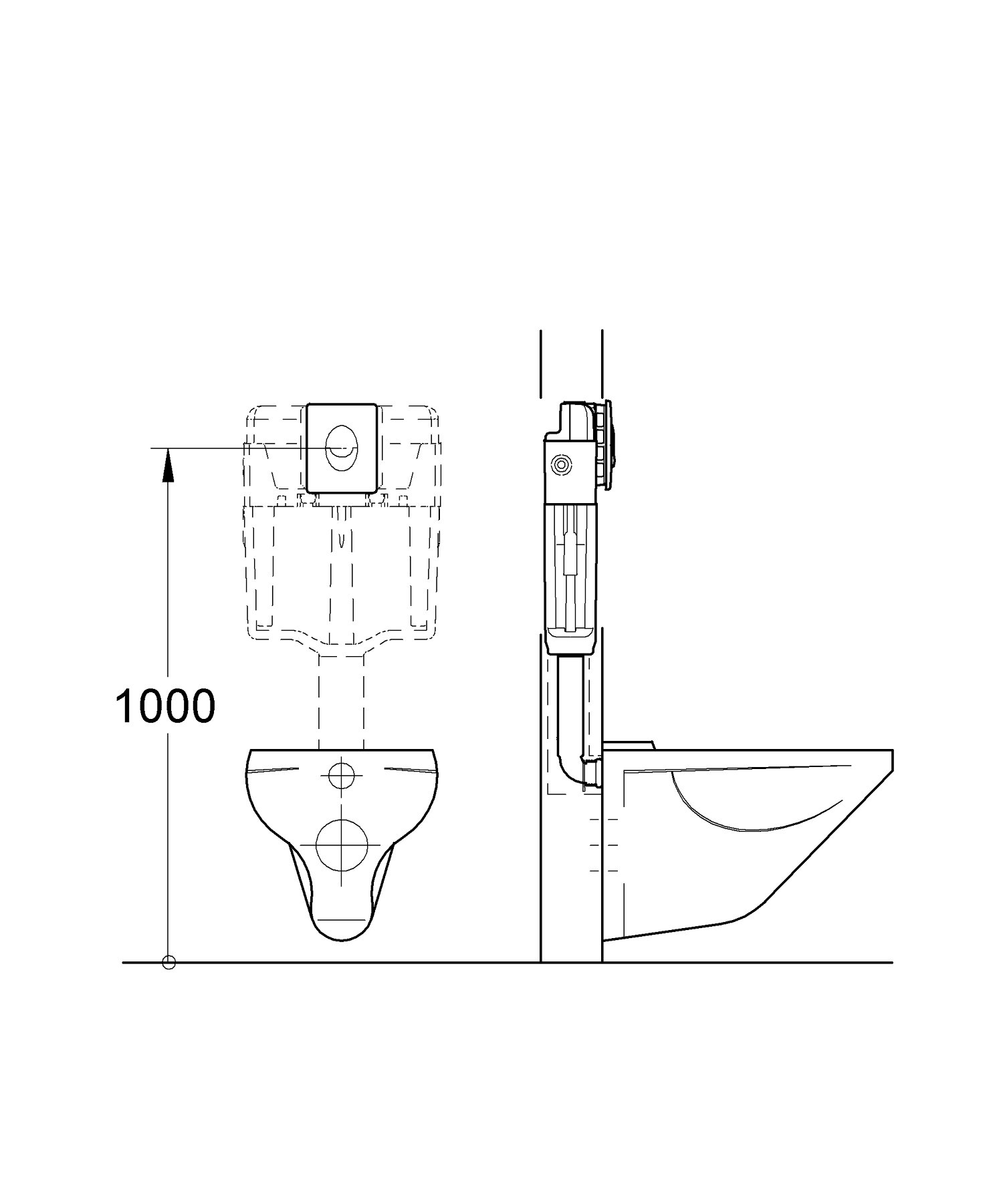 GROHE Skate Air 38505SH0 placca WC bianco verticale