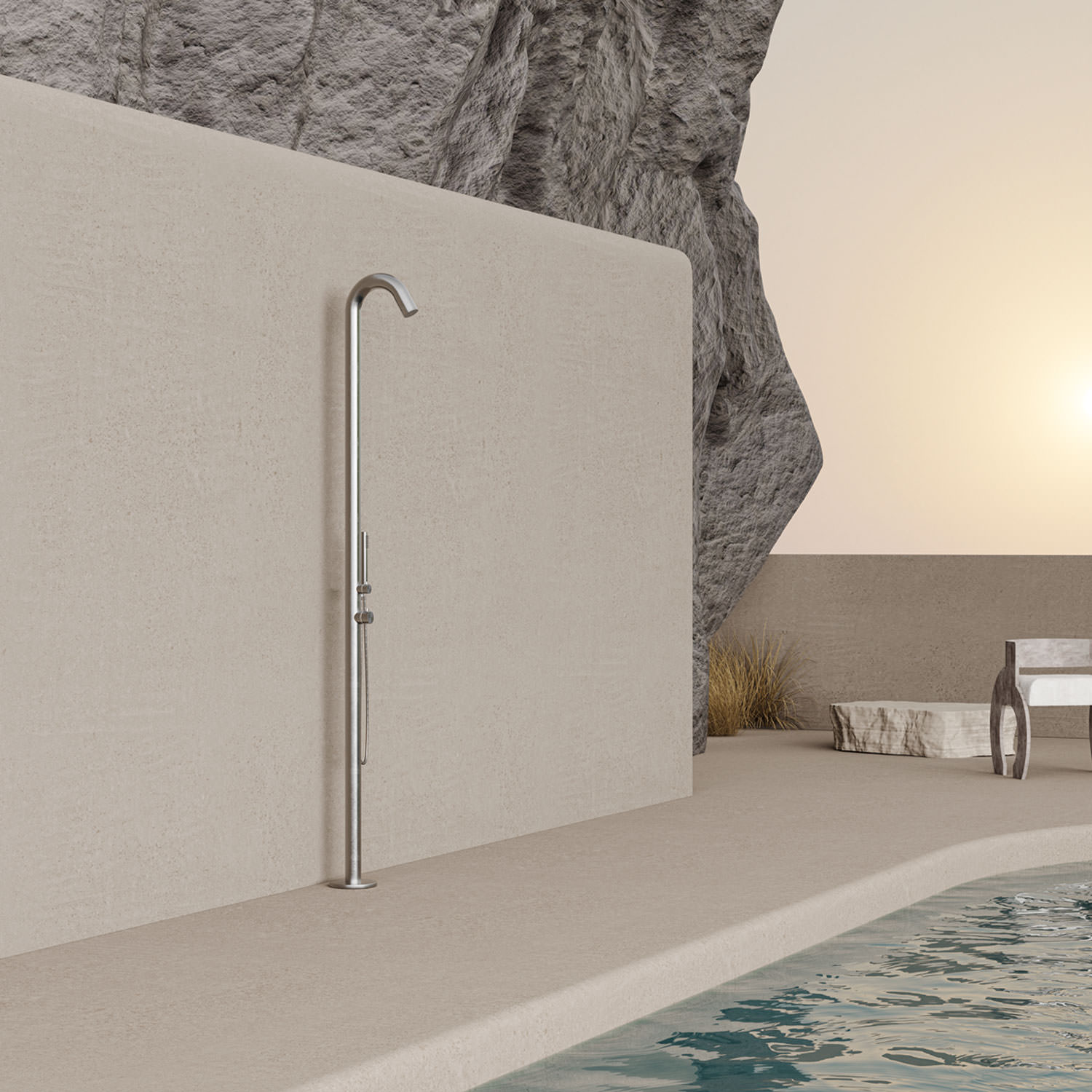 Sined Alghero Doccia Esterna Inox con Doccetta