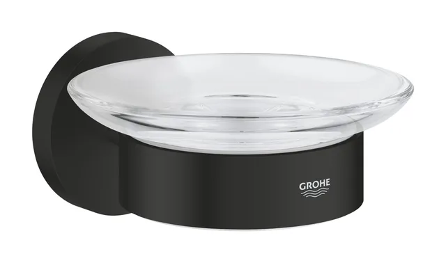 Grohe Start 411932430 Portasapone Vetro Nero Opaco 125 mm