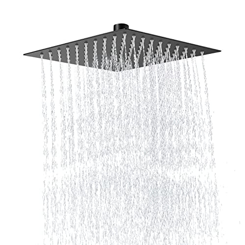 SOLVEX SP-50020-3 soffione doccia quadrato acciaio nero