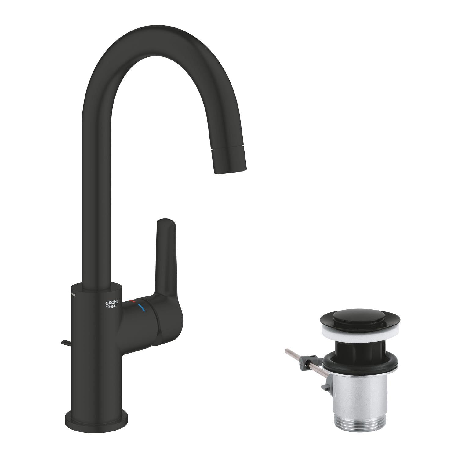 GROHE Start Rubinetto Lavabo 242032432 Nero Opaco con Scarico
