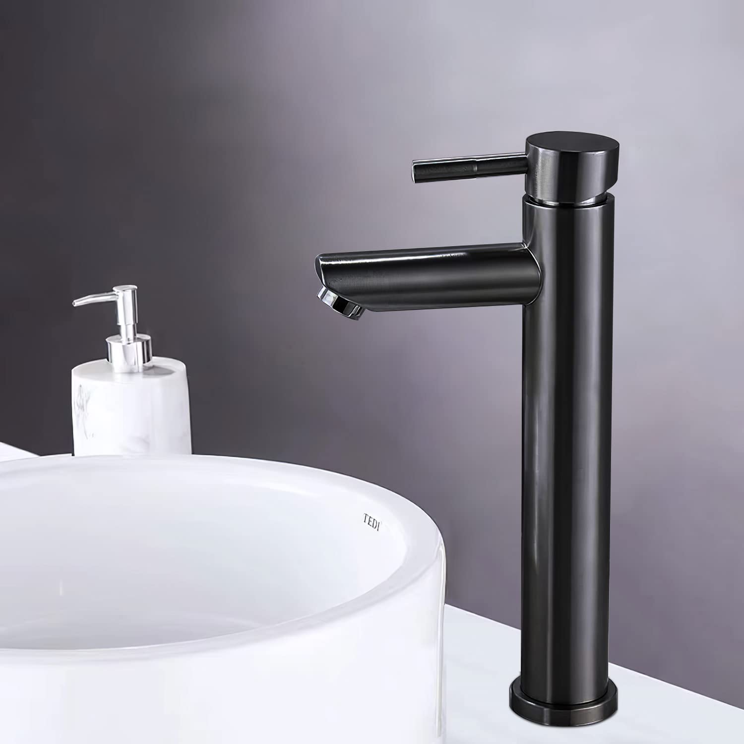 Solvex SP-10032-G miscelatore lavabo nichel spazzolato alto