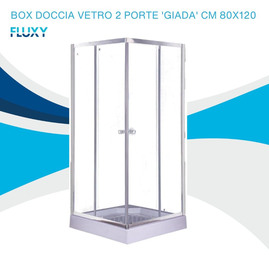 Fluxy Giada box doccia 80x120x185 cm scorrevole 6 mm