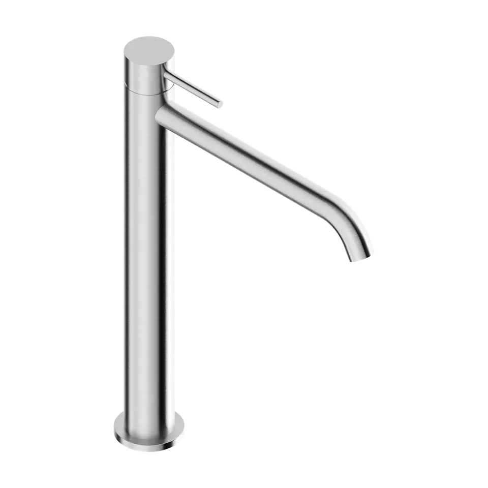 Tubico Tevere miscelatore lavabo alto 308 mm inox