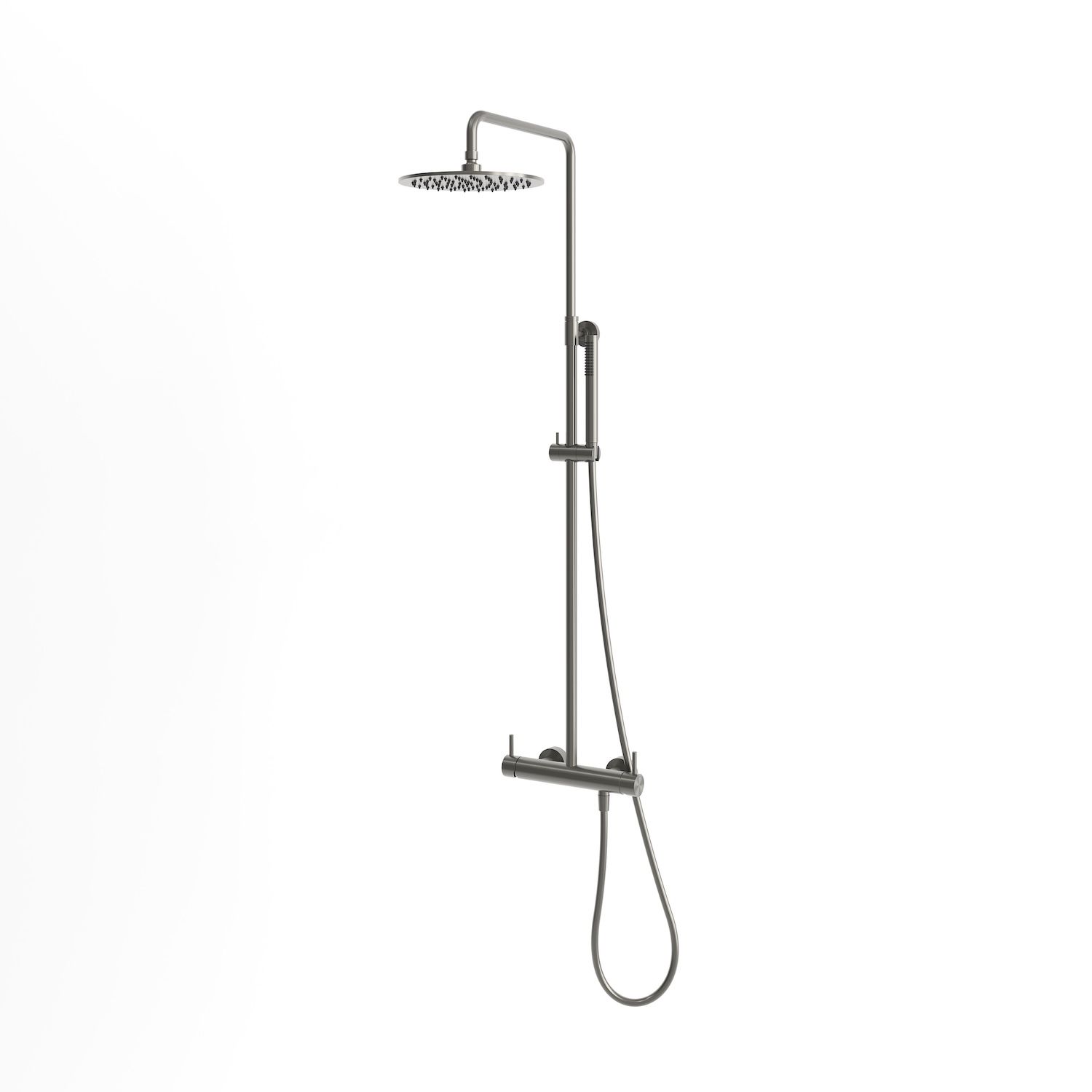 Sined Levante Canna Fucile doccia parete acciaio soffione 25 cm