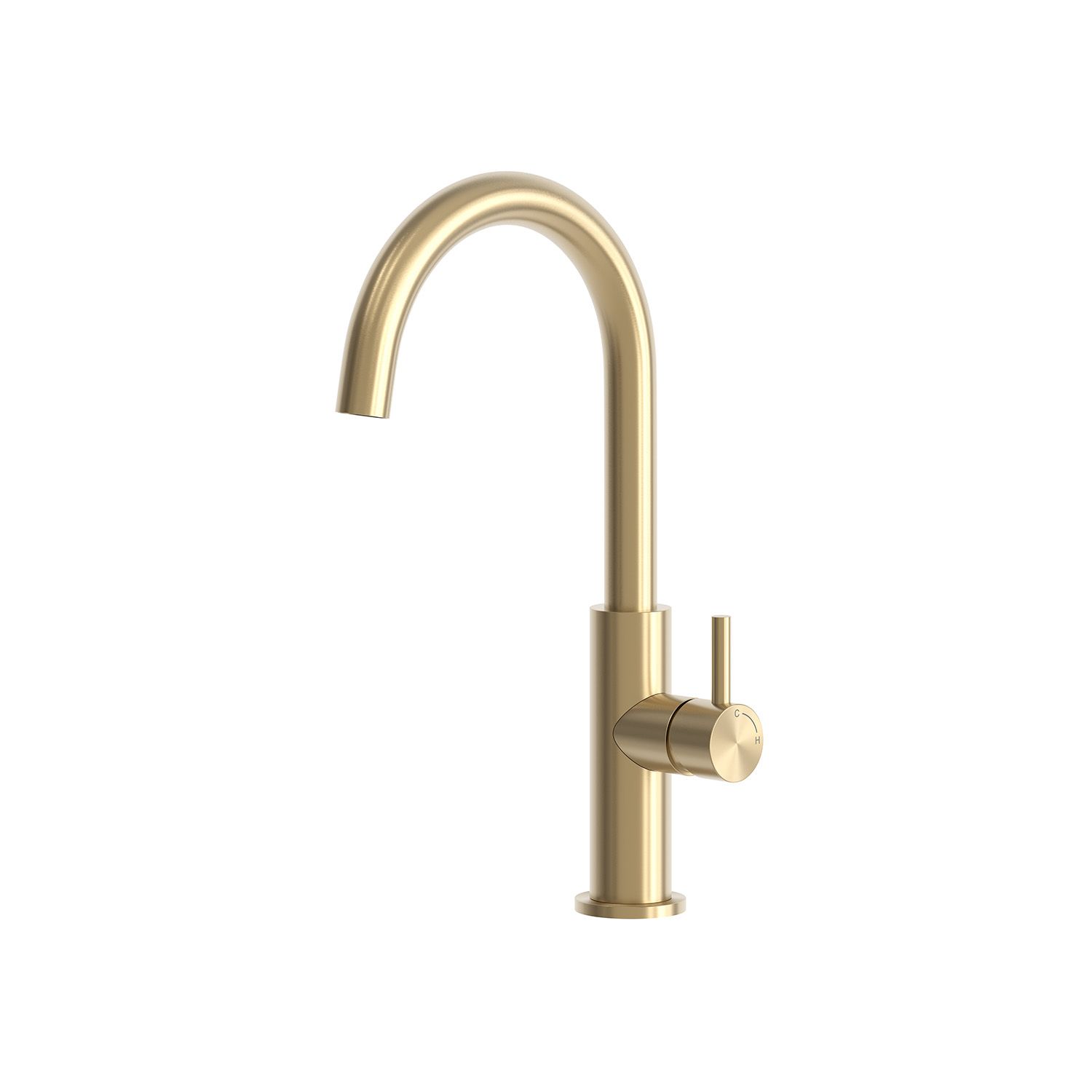 Sined Levante Alto Rubinetto Cucina oro acciaio inox 316L