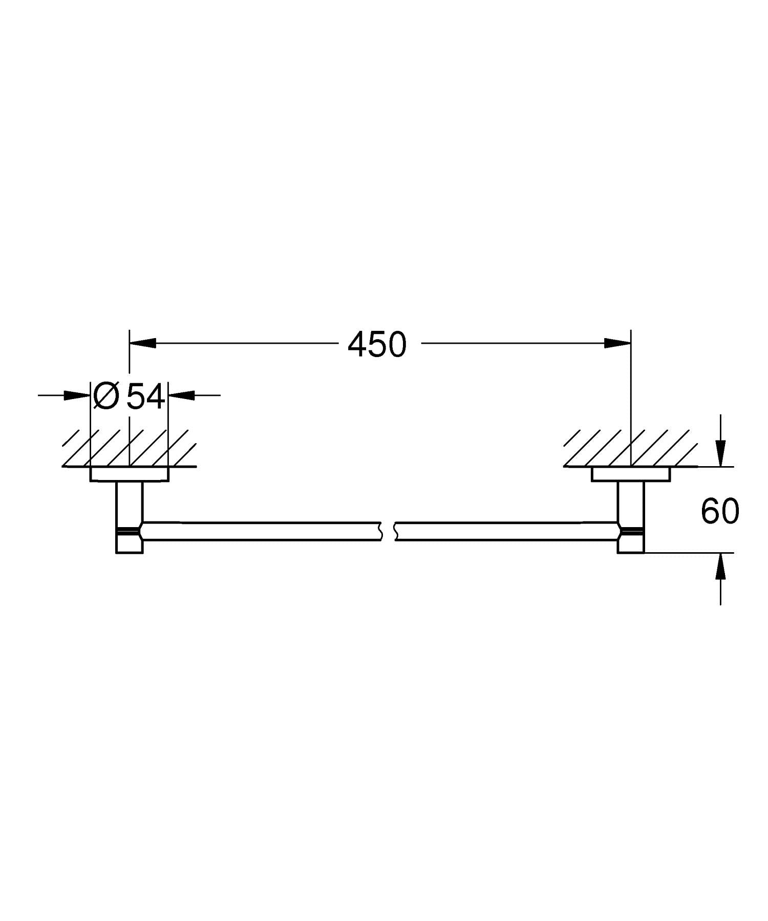Grohe Start 41197000 portasciugamani cromo 504 mm