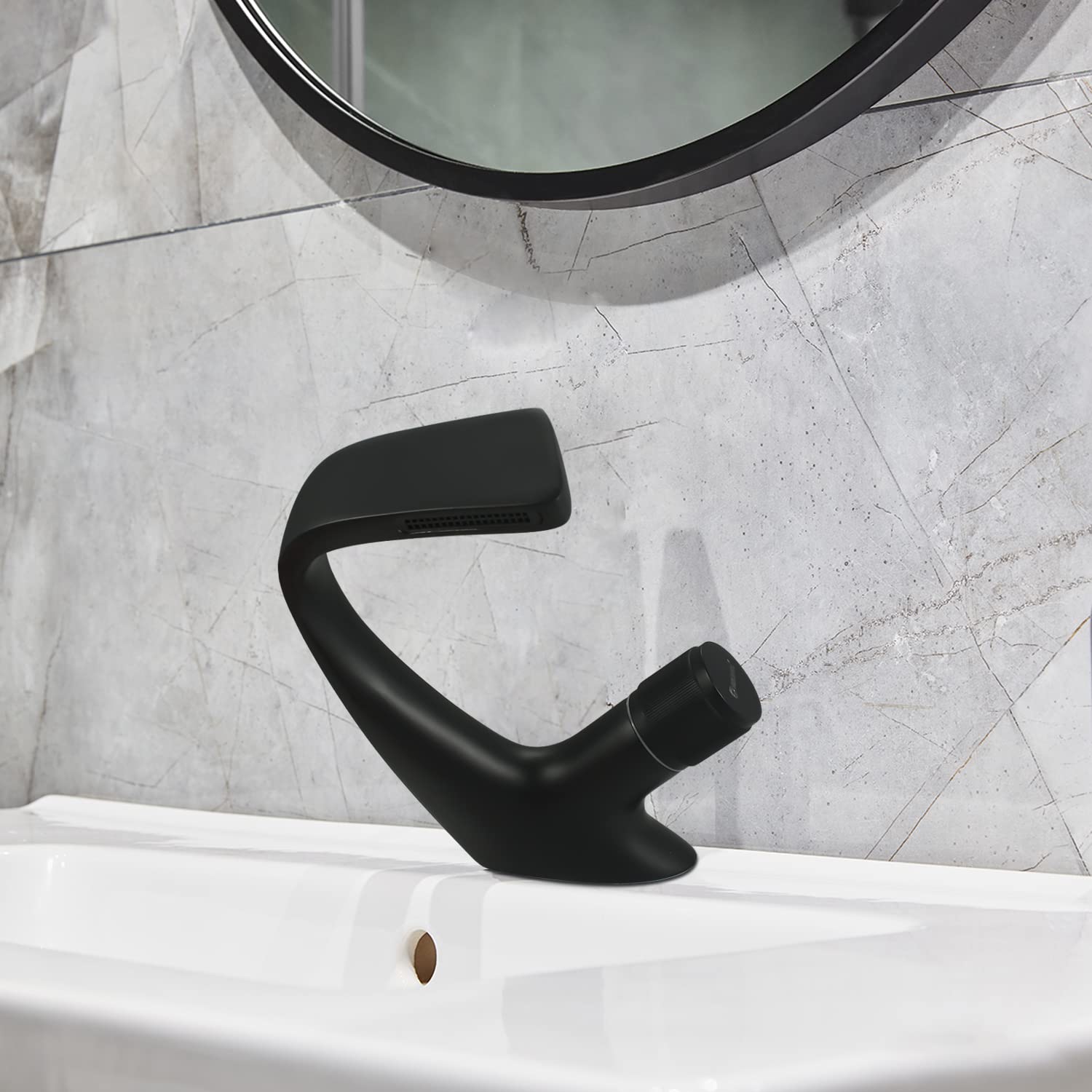 Solvex SP-12018-N miscelatore lavabo cascata nero