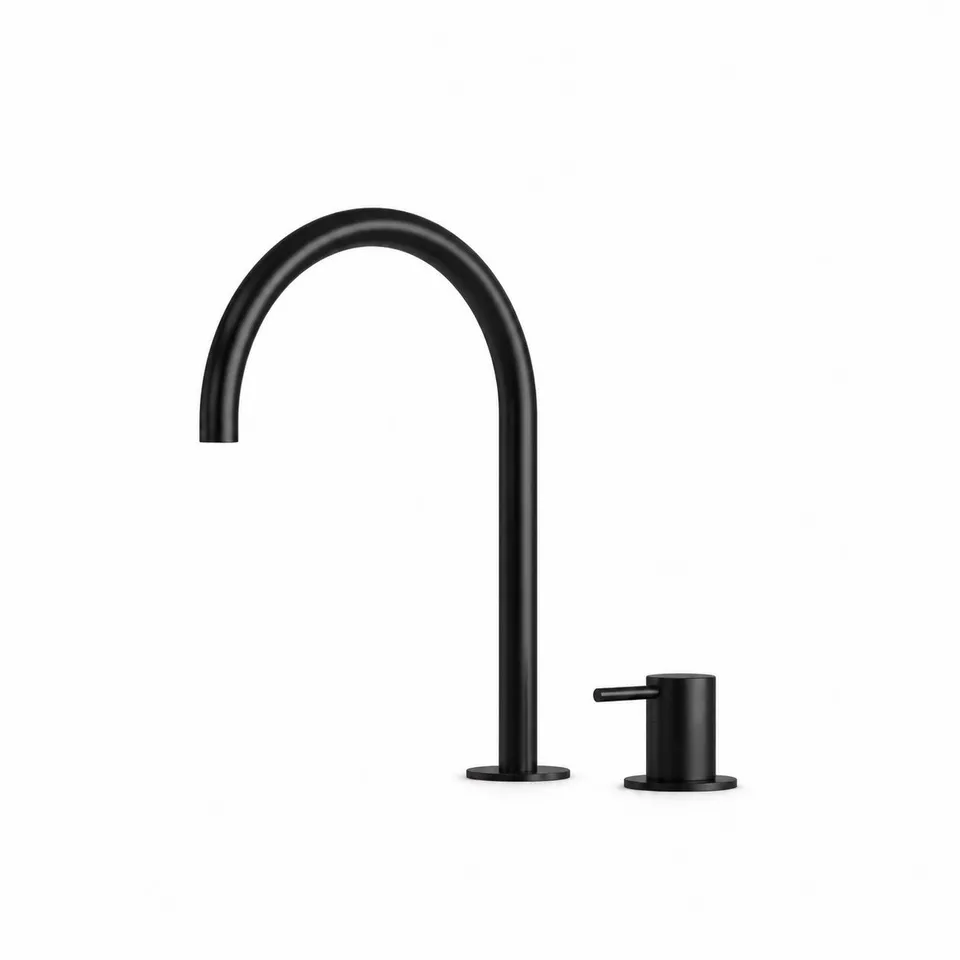 Sined Levante miscelatore lavabo 2 fori nero inox