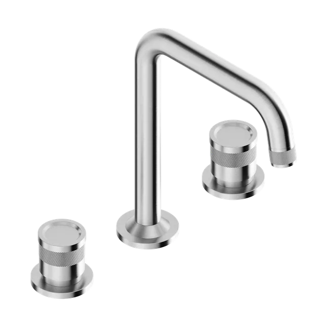 Tubico Volga miscelatore lavabo 3 fori bocca alta inox