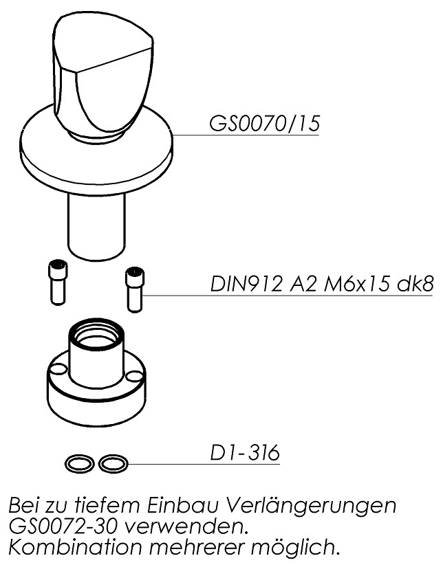 Schmiedl GS0070U1 valvola a incasso 1/2 da 54 l/min