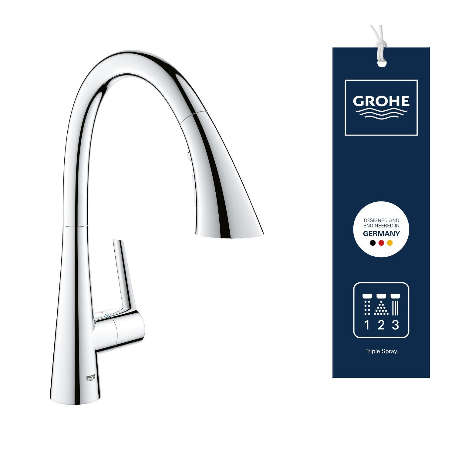 GROHE Zedra 32294DC2 miscelatore cucina bocca C satinato