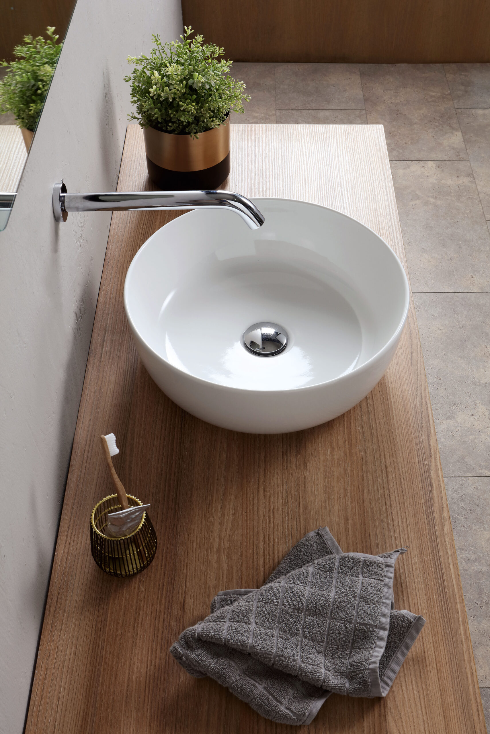 Scarabeo Glam 39 lavabo appoggio ceramica tondo