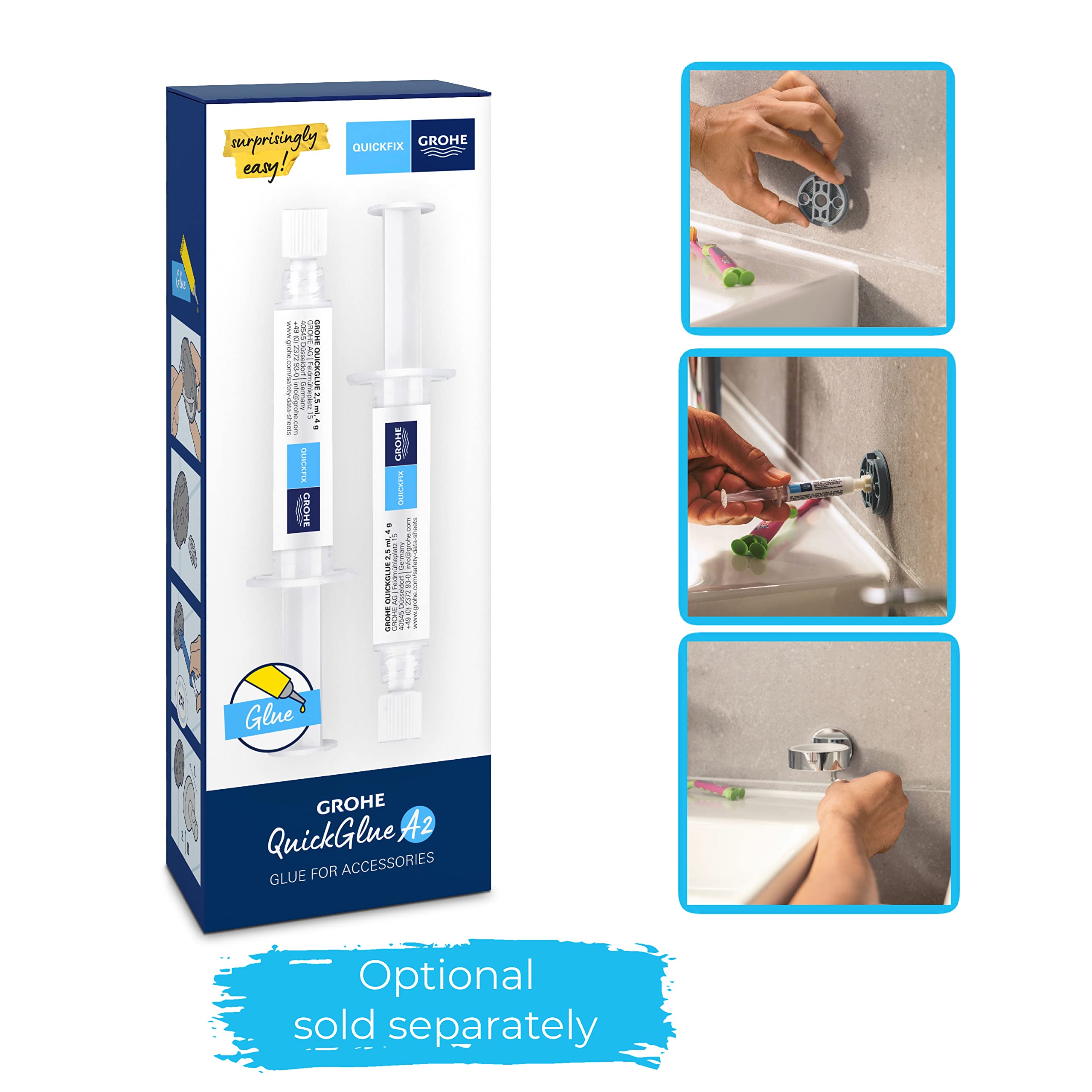 Grohe Start Cube 41115000 set accessori bagno cromo 4 pezzi metallo