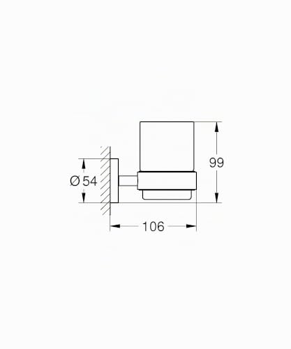 Grohe Start 411942430 portabicchiere nero opaco 106x99 mm