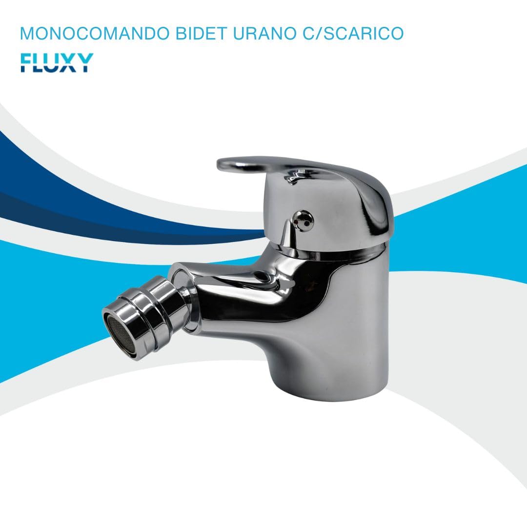 Fluxy Urano miscelatore bidet cromato con piletta