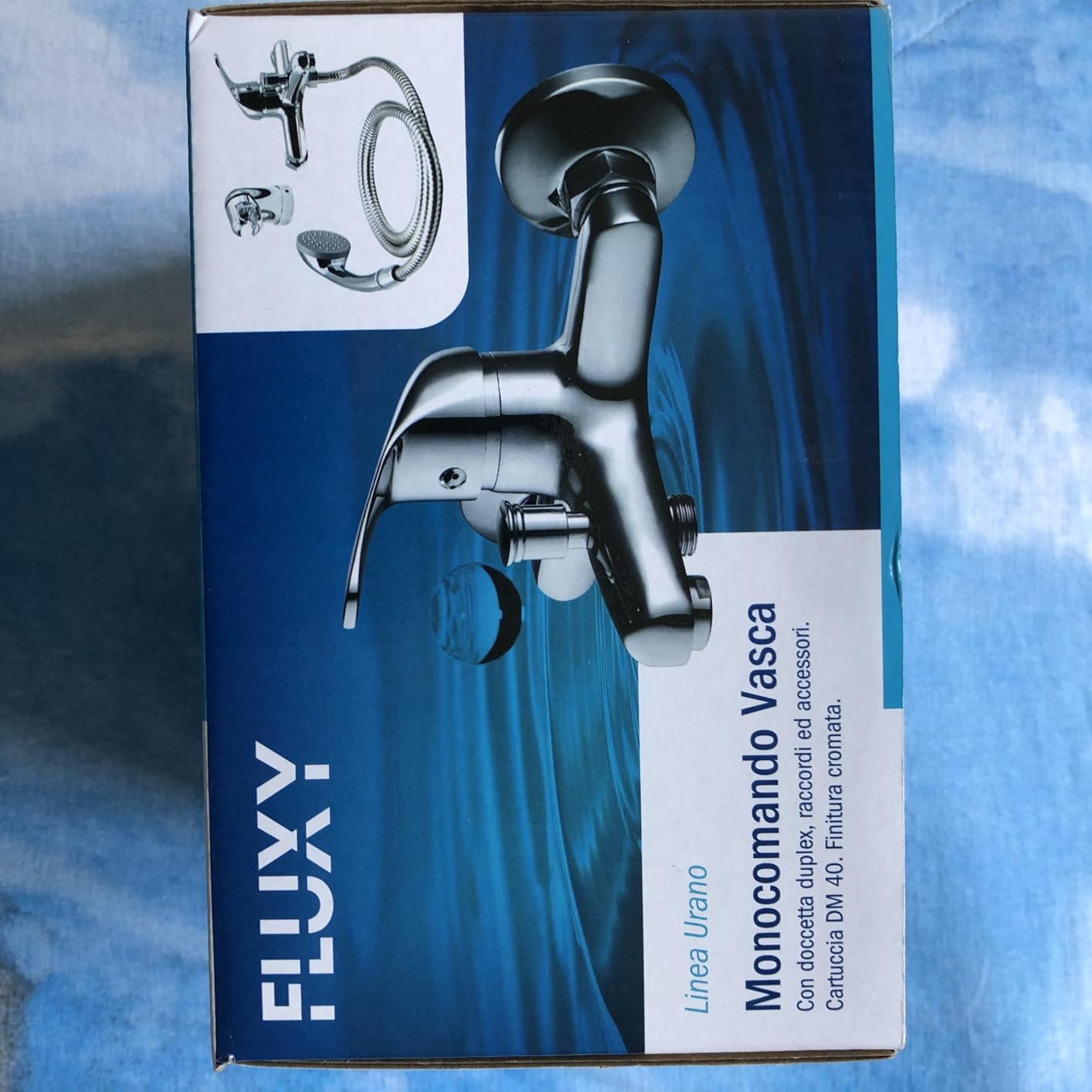 Fluxy monocomando vasca cromo con doccetta duplex