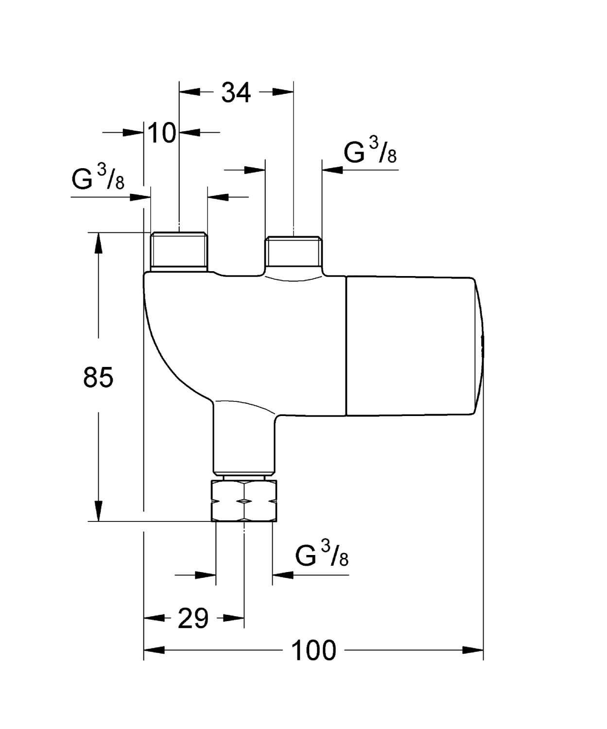 Grohe Grohtherm Micro 34487000 Termostatico Sottolavabo Cromo