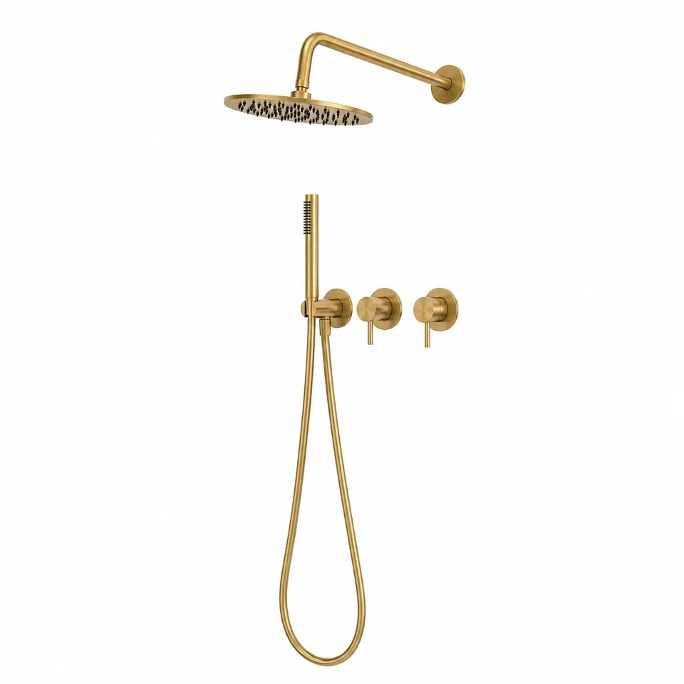 Sined kit doccia parete acqua fredda 25 cm oro
