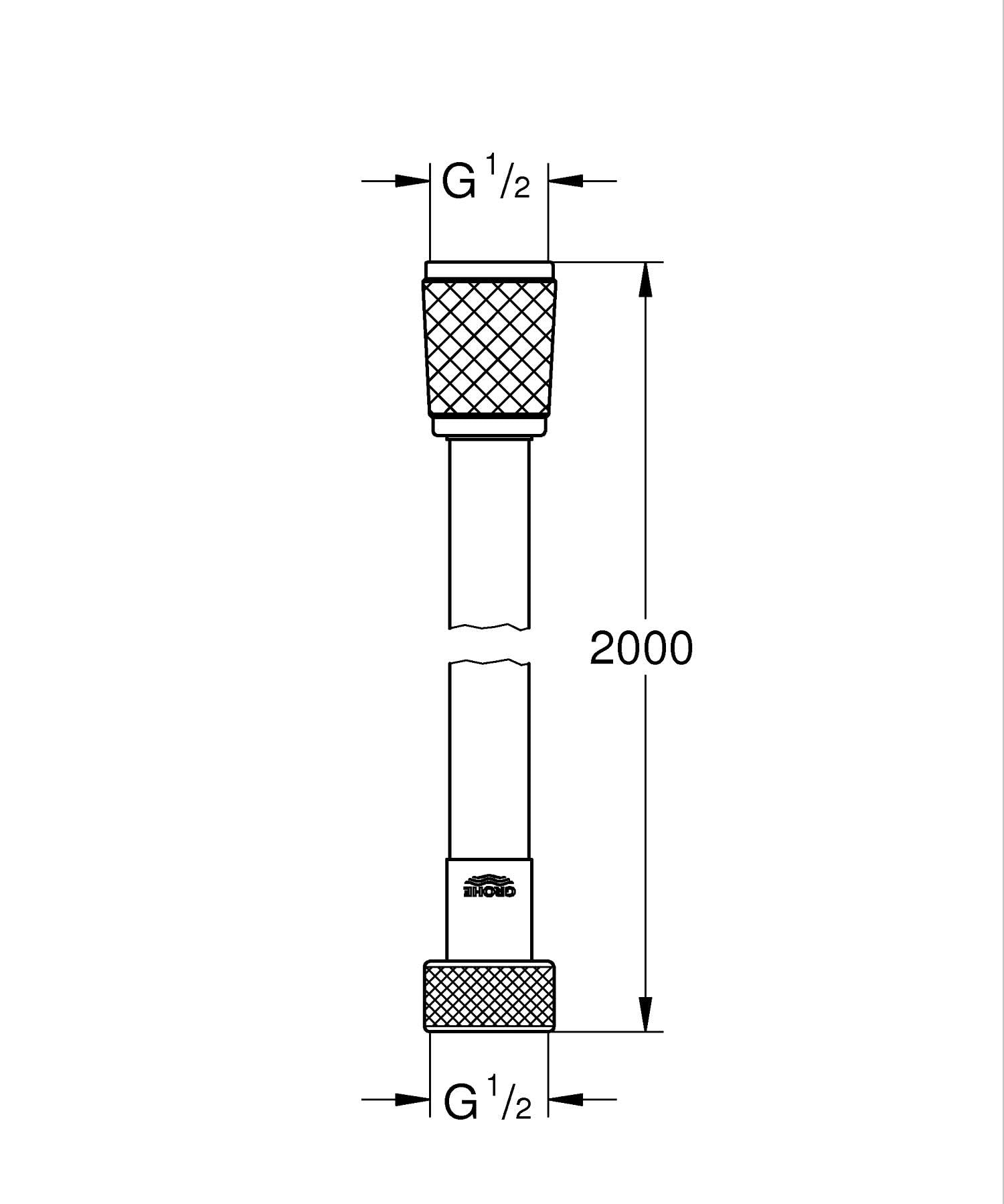 Grohe VitalioFlex Comfort 27173002 flessibile doccia 200 cm metallo