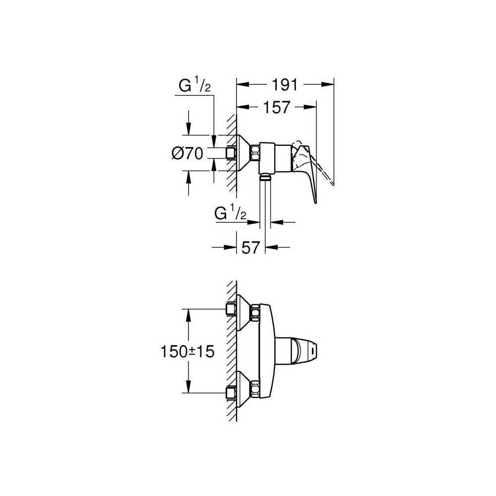 GROHE Start 23771000 miscelatore doccia esterno cromo
