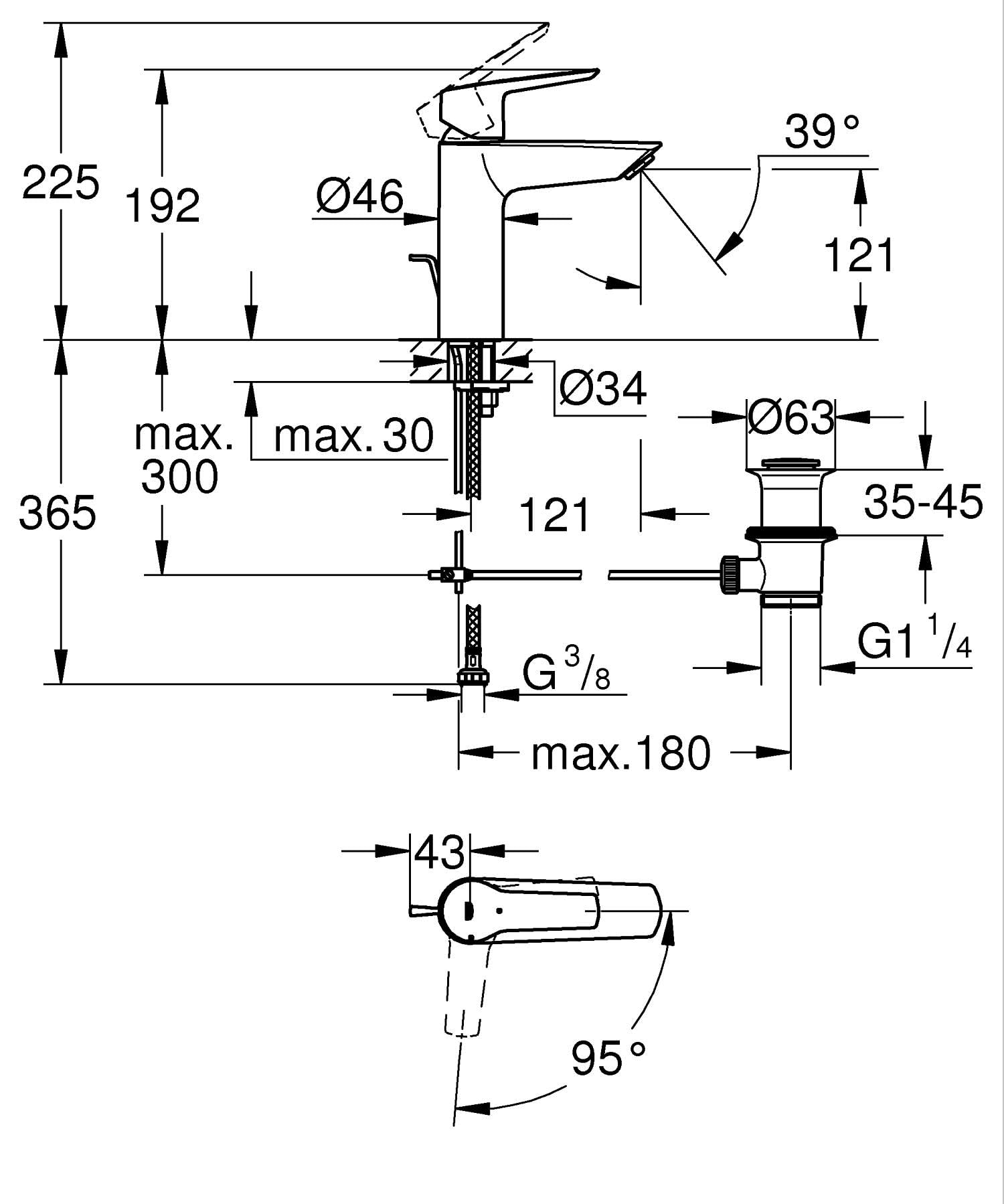Grohe Start 23552002 miscelatore lavabo M cromo risparmio idrico