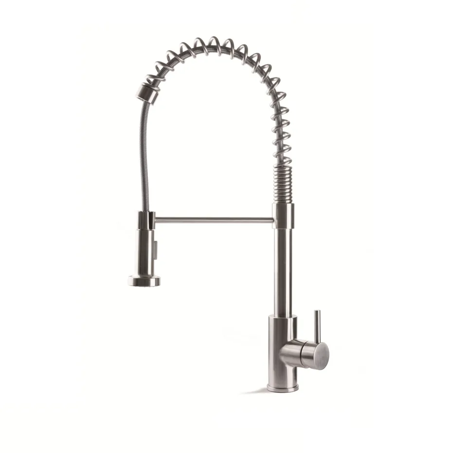 Tubico miscelatore cucina a molla acciaio inox