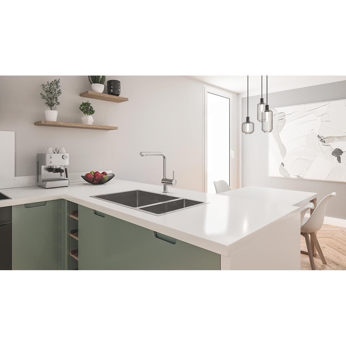 Grohe K700U 31575SD1 lavello cucina 1,5 vasche inox