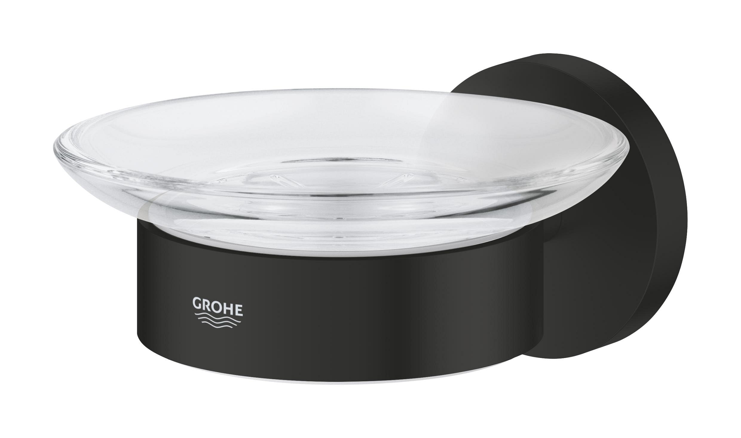 Grohe Start 411932430 Portasapone Vetro Nero Opaco 125 mm