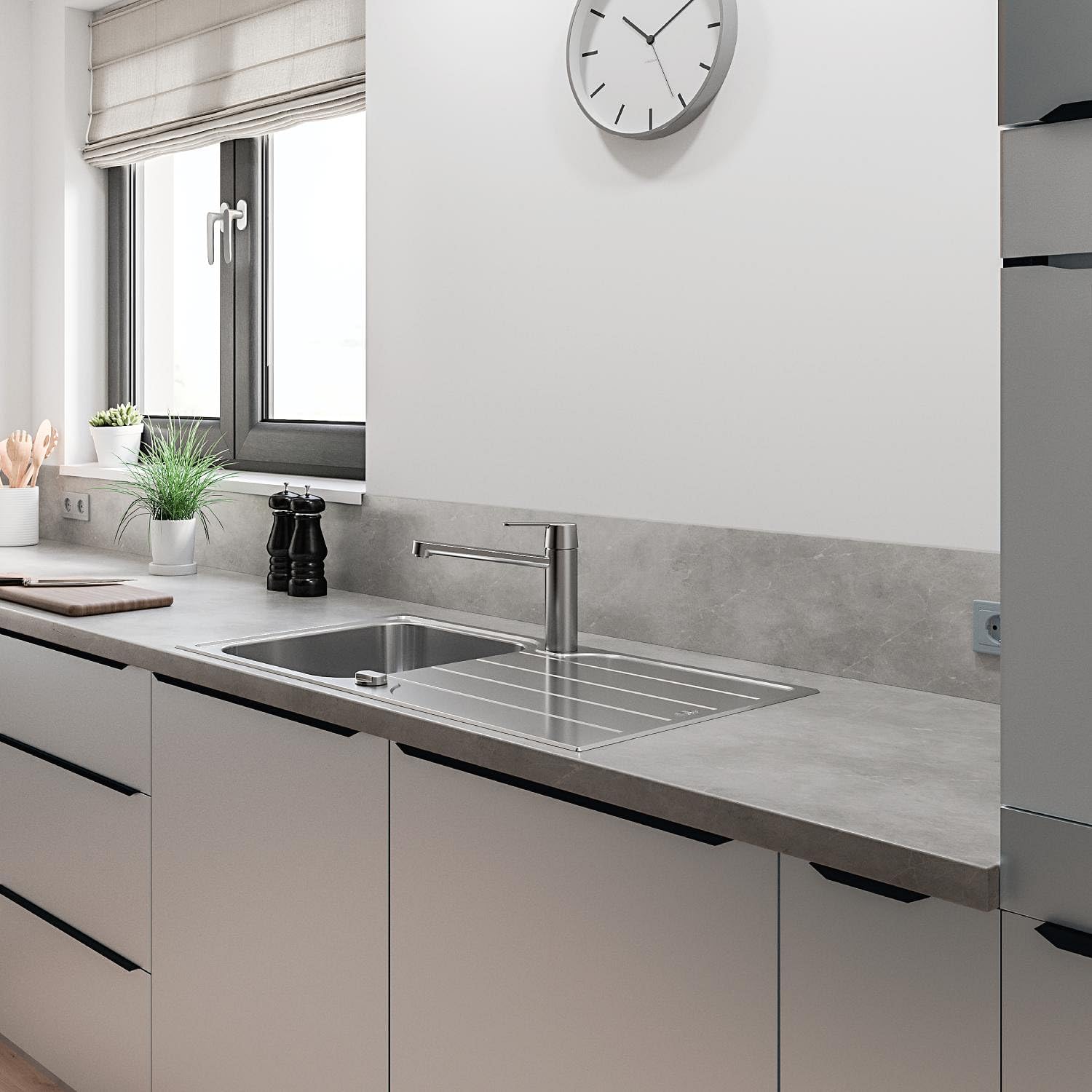 GROHE Get 30196DC0 Miscelatore Cucina Acciaio Satinato