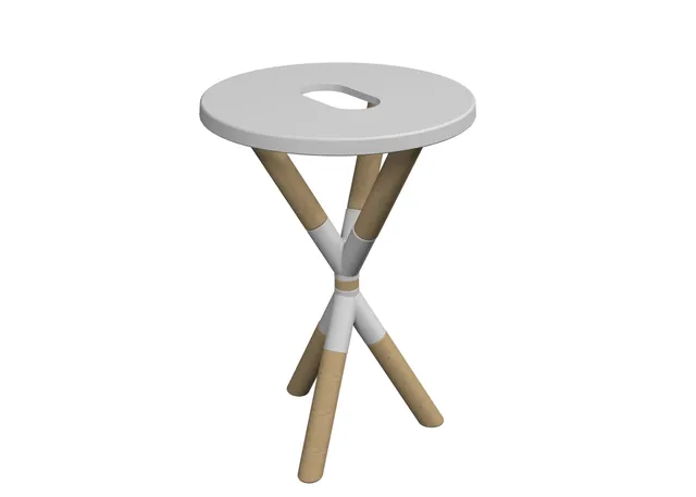 Scarabeo Cross consolle legno chiaro completa